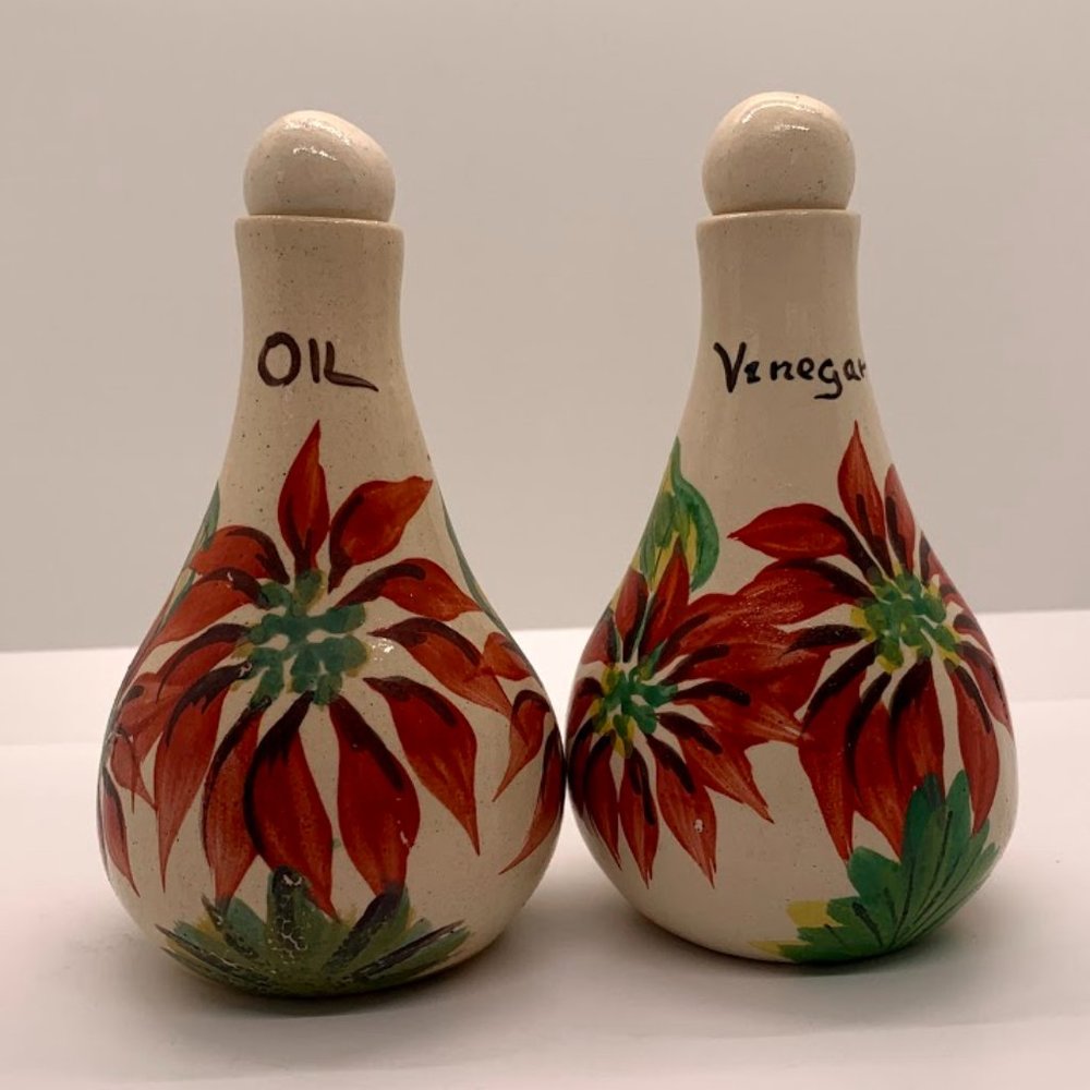 Tenerife Pottery Oil and Vinegar Bottle Set